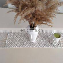 New Arrival White Macrame Table Runner Tasseled, White Table Runner, Wedding Gift Idea Wholesale in Vietnam thumbnail-2