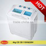 Mini Portable Laundry Clothes Semi Automatic Twin Tub Washing Machine thumbnail-2