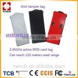 120 Meters Reading Range Anti Tamper 2.45GHz Active RFID Card Tag
