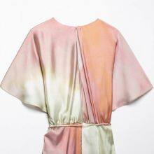 Women's 2025 New European and American Fashion Tie Dye Printed Midi Dress thumbnail-4