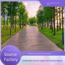 Prefabricated Concrete Imitation Wood Paving Slabs, Cement, Customizable for Scenic Areas, River Courses, Wood-grained Floorboards, Park Landscape Plank Walkway Boards thumbnail-2