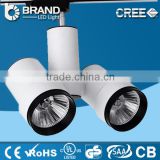 2*12w China supplier Double heads Aluminum LED Track Light COB LED Track Light 1507 led chip watte white CE/ROHS