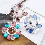 Elegant Design Beautilful Silver Diamond Peacock With Crystal Brooch Fashion Circle Brooch thumbnail-2