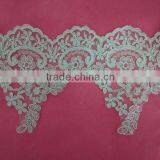 White Bead Wedding Dress Patch Polyester Bead Lace Embroidery Applique Lace Patch Quality Choice thumbnail-1