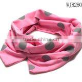 Fashion Cute Polka Dot Printed Kids Girls Cotton Knitted Circle Loop Infinity Scarf thumbnail-3