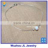 Women Fashion Simple Style White Opal Beads Silver Bracelet thumbnail-1