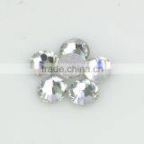 High Quality Crystal Glass Flatback Loose Round 14 Facet Cuts Non Hotfix Rhinesotones for Nail Art Decoration