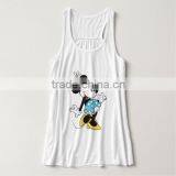 Hotsale White Cartoon Printing 100 Cotton Tank Top for Women thumbnail-3