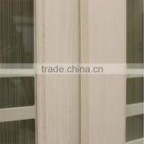 China Supplier Tempered Glass Sliding Wood Door Teak Wood Double Door Design thumbnail-5