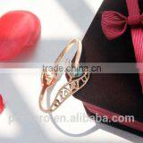 Genuine Austrian Crystals Gold Plated Fox Bangle Bracelet Jewelry thumbnail-5