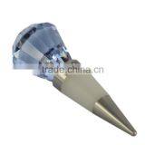 Sky Blue Glass Crystal Diamond Wine Bottle Stopper thumbnail-3