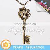 Fashion Design Antique Gold Necklace With Key Pendant on Sale thumbnail-5
