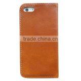 Brown Oil Wax Leather Wallet Case for 6S, Case for Iphone 6S With File Pocket thumbnail-2