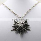 Hot Sale Game Retro Jewelry The Witcher 3 Wolf Head Pendant Necklace thumbnail-5