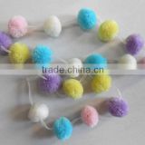 Easter Day Decoration Cotton Pompom Twine garland