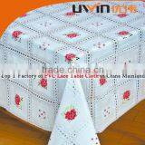 Pvc Printed Red Rose Pretty Patterns Vinyl Tablecloths Wedding thumbnail-1