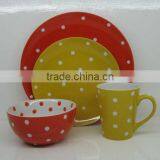 Blue Ceramic 16pcs Dinner Set With Dot thumbnail-1