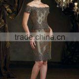 Elegant Off-shoulder Mother Of The Bride Short Dress XYY- wy023-112d49