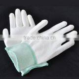 Sales Well White With Green PU Coated Labor Gloves in China thumbnail-5