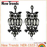 Latest design fashion resin owl earring wholesale