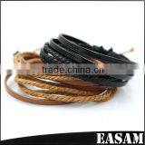 New design PU leather Punk bracelet for man