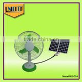 Mini solar power home system 2000RPM powerful copper motor table 12 volt rechargable fan