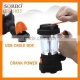 2016 Powerful Multi-modes 4 IN 1 Hand Crank High Brightness 3 LEDs Spotlight Camping Lantern thumbnail-2