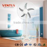 VENTUS 20'' White color Plastic stand fan with 5 blades ,model VF-20SF