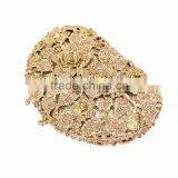 2016 Newest Latest India Rhinestone Crystal Gold Rose Pattern Party Wear Clutch Gem Purse (88162A-C) thumbnail-5