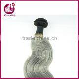 Unprocessed 7a Chinese Gold Vender Straight 1b Grey Ombre 100 Human Hair for Sale thumbnail-2