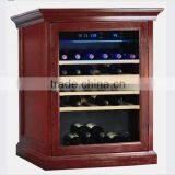 45 Bottles Double Layers Glass Door Wood Wine Cabinet thumbnail-1