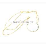 6 Times Power Foldable Handheld Pendant/necklace Magnifying Glass With 30" Golden Chain thumbnail-1