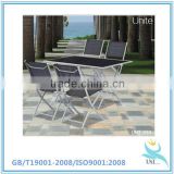 Steel folding dining table set, metal folding dining table and chair set, glass folding dining table and chair set