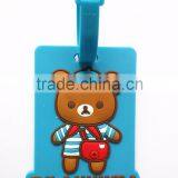 Newest Luggage Tag PVC Cut Cartoon Custom Rubber Bag Tags for Airlines
