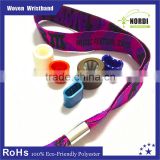 high secure plastic fastener with fabric wristband
