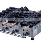 10pcs Fish Waffle Commercial Use Non-stick LPG Gas Ice Cream Taiyaki Machine