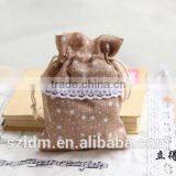 Sale Fancy Drawstring Gift Hessian Bag thumbnail-1