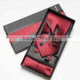 Men's 100% Woven Silk Tie With Hanky thumbnail-1