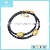 Custom Mala Beads Wholesales Charm Bracelet 2015 With Gold Skull thumbnail-3