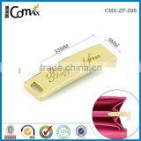 Design Zinc Alloy Bag Accessory Arc Shape Gold Custom Metal Zipper Puller thumbnail-1