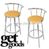 Modern Design Bar Chair With Chromed Frame