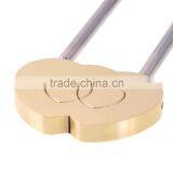 2016 New Combination MINI Solid Brass Love Wish Lock Double Heart Pad Lock Love for Lovers thumbnail-4