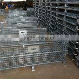 Warehouse Metal Mesh Wire Storage Cage Container Without Wood Pallet thumbnail-2