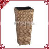 Indoor Tall Planter Unique Natural Water Hyacinth Woven Pot for Plant