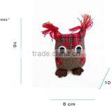 Store More Cute Owl Animal Woolen and Plaid Door Stopper - Medium thumbnail-2