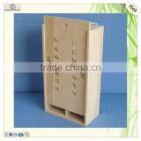 String Handle 2 Bottles Sliding Lid Wine Suitcase thumbnail-1