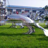 Professional Manufacturer Stainless Steel Outdoor Animal Dolphin Sculpture for Sale thumbnail-2