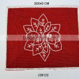Rectangulare Glass bead place mats with floral patterns other patterns available