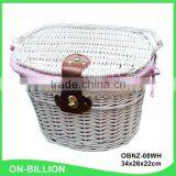 Removable and Portable Wicker Handlebar Bike Basket thumbnail-2