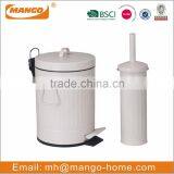 Colorful Metal Toilet Brush and Foot Pedal Trash Can thumbnail-4